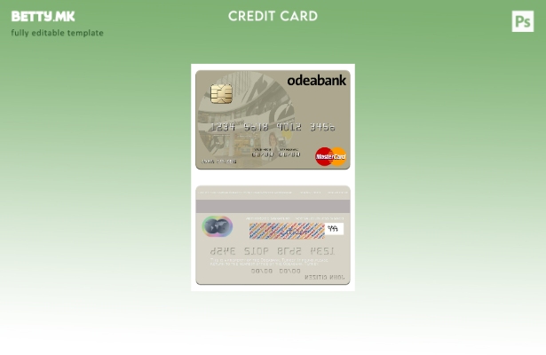 Модерен стил Шаблон за мастеркарти на Турција Odeabank