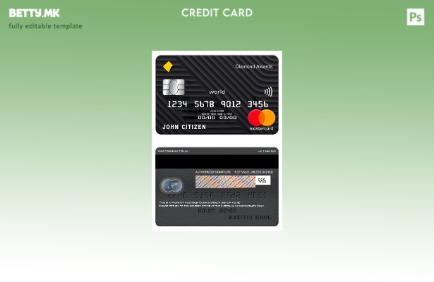 Модерен стил Шаблон за мастеркарти на банка на Австралија Комонвелт