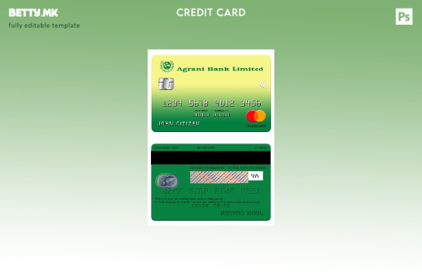 Модерен стил Шаблон Mastercard од Бангладеш Аграни банка