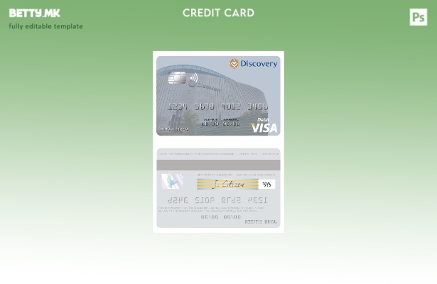 Модерен стил на Јужна Африка Дискавери Лимитед шаблон виза дебитна картичка