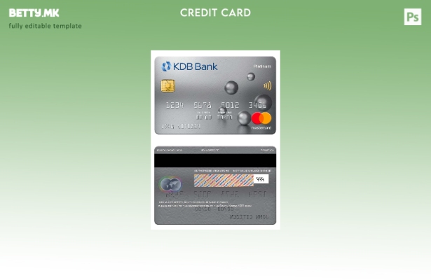 Модерен стил на Јужна Кореја KDB банка мастеркард платина шаблон