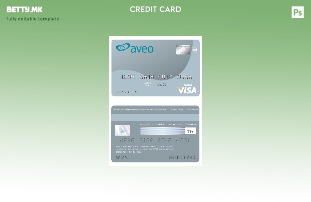 Модерен стил на Австралија Aveo банка виза картичка шаблон