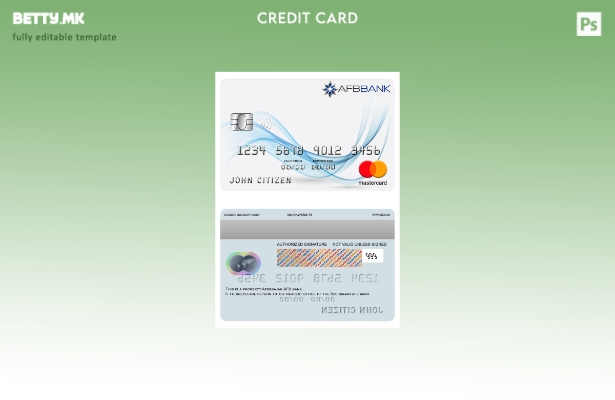 Модерен стил на Азербејџан AFB банка мастер картички шаблон