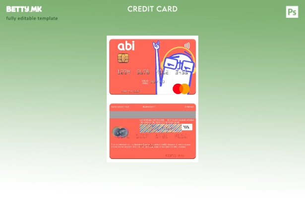 Модерен стил на Албанија, шаблон за мастер картички на Американската банка за ин