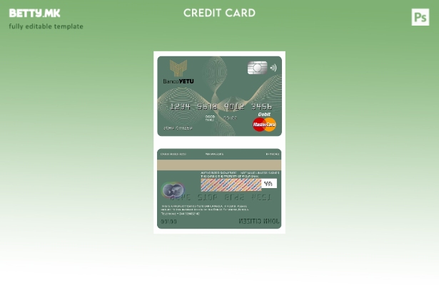 Модерен стил на Ангола Банко Јету Шаблон за мастер дебитна картичка