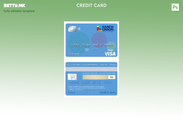 Модерен стил на Боливија Банко Унија за банкарска виза картичка
