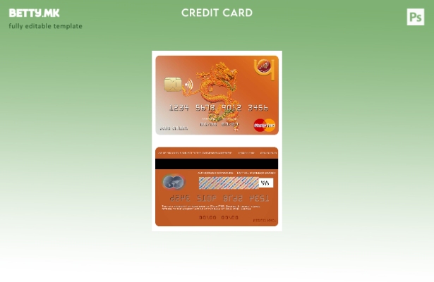 Модерен стил на Бутан Друк ПНБ шаблон за банкарска мастер карта