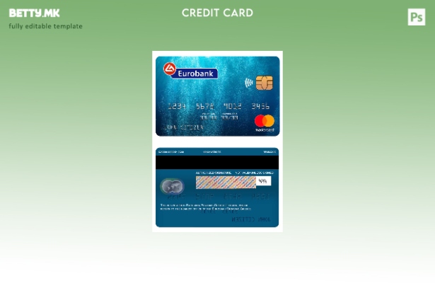 Модерен стил на Грција, Шаблон за мастер картички на Еуробанк Ергасијас