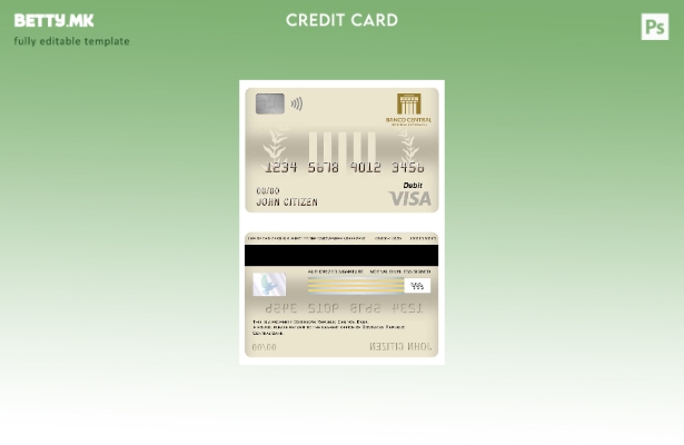 Модерен стил на Доминиканска Република, шаблон за виза за дебитна картичка на це