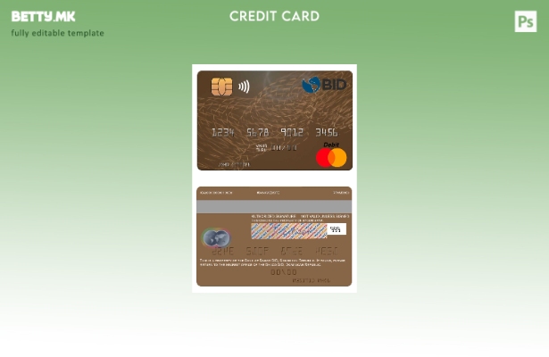 Модерен стил на Доминиканската Република Banco BID мастер картичка шаблон