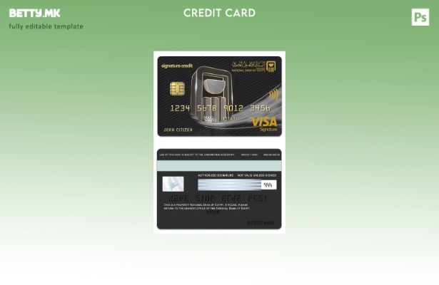 Модерен стил на Египет Националната банка на Египет шаблон за картички за визен