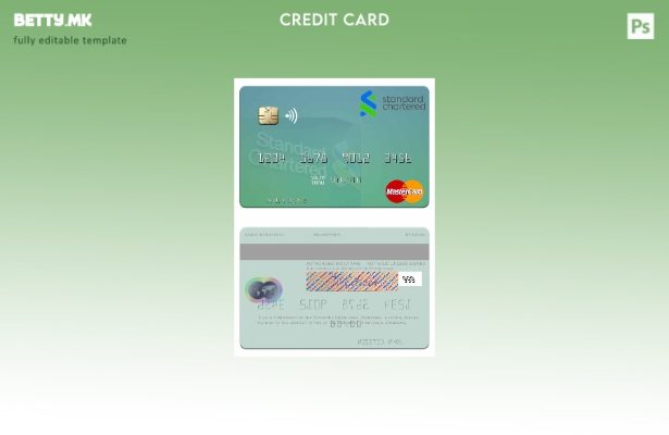 Модерен стил на Зимбабве Стандарден чартер шаблон за мастер карта