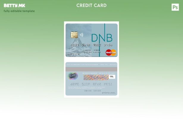 Модерен стил на Литванија DNB банка мастер картички шаблон