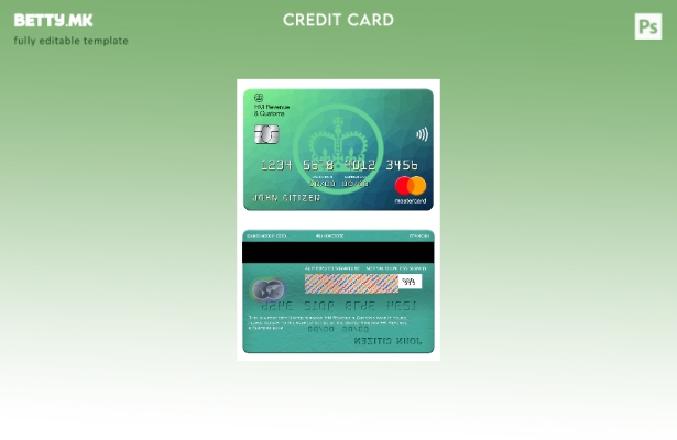 Модерен стил на Обединетото Кралство HM Revenue & Customs, шаблон за мастер карт