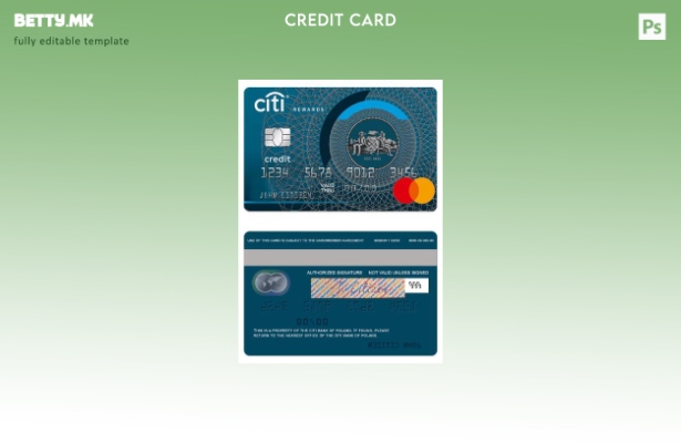 Модерен стил на Полска CitiBank шаблон за светска кредитна мастер карта