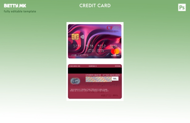 Модерен стил на САД Њу Јорк CFSB банка мастер картички шаблон