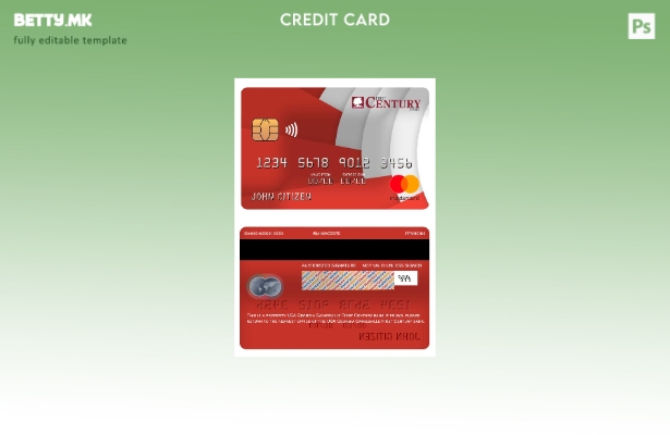 Модерен стил на САД Џорџија Гејнсвил Шаблон за банкарска мастер карта од првиот