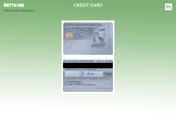 Модерен стил на САД Банката на Западниот брег amex платина шаблон картичка