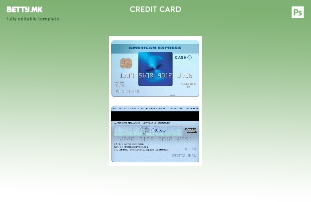 Модерен стил на САД Commerce bank шаблон за секојдневна картичка amex сина готов