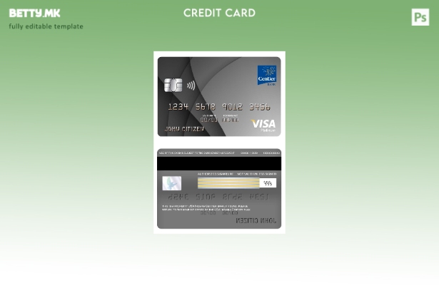 Модерен стил на САД Indiana Centier банка виза платина картичка шаблон