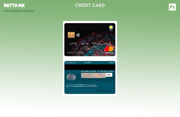 Модерен стил на САД MOVO банка мастер картички шаблон