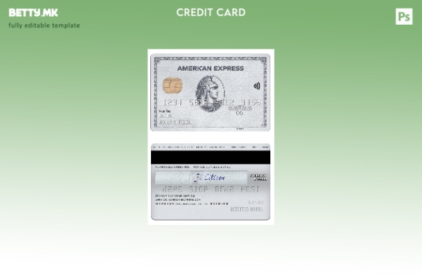 Модерен стил на САД NAB банкарски шаблон amex платина картичка