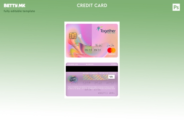 Модерен стил на САД, Мисури заедно, шаблон за банкарска мастер карта за кредитна