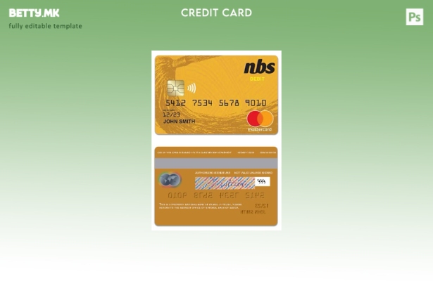 Модерен стил на Самоа Народната банка на Самоа дебитна мастер карта шаблон