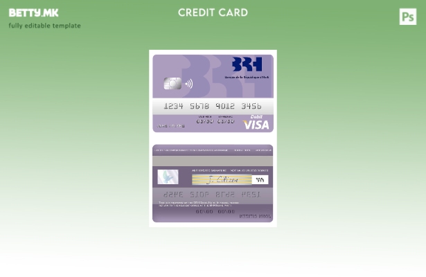 Модерен стил на Хаити BRH банка шаблон виза дебитна картичка