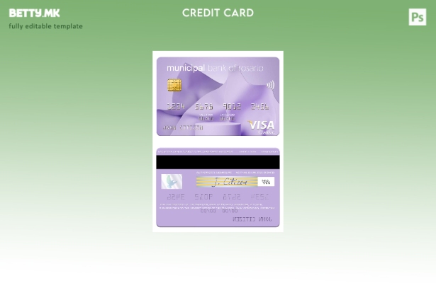 Модерен стил на аргентинската општинска банка на Росарио, шаблон за виза картичк