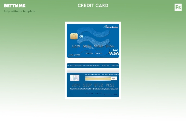 Модерен стил на шаблон за банкарска виза картичка Cabo Verde Banco Inter Atlânti