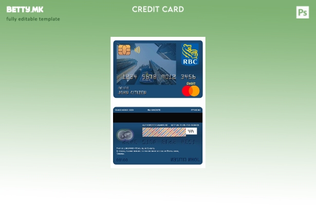 Модерен стил на шаблон за дебитна картичка мастер картичка на Кралската банка на