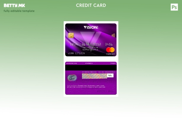 Модерен стил на шаблон за мастер картички за банкарска банка на Парагвај Визија