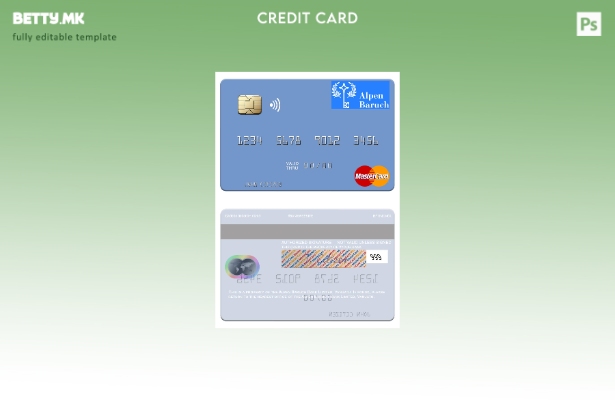 Модерен стил на шаблон за мастер картички на Вануату Alpen Baruch Bank Limited