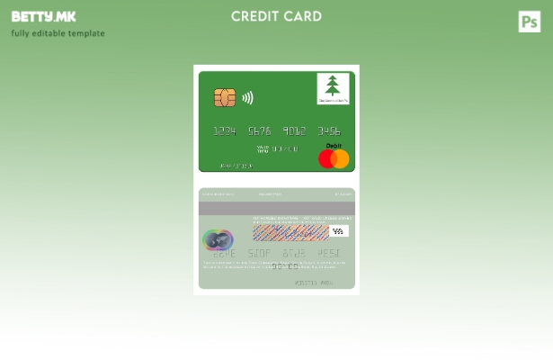 Модерен стил на шаблон за мастер картички на Комерцијалната банка Јужен Судан Ед