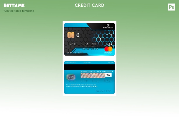 Модерен стил на шаблон за мастер картички на САД Сатон банка