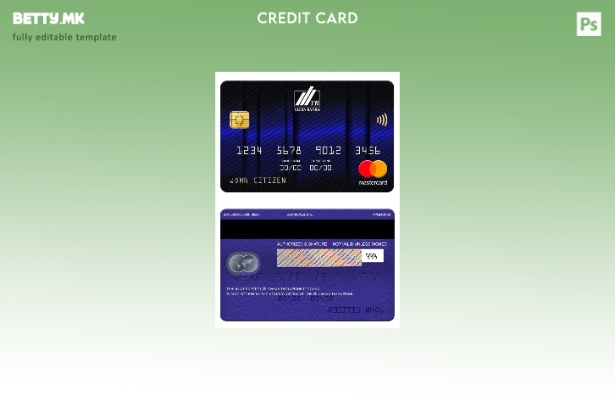 Модерен стил на шаблон за мастер картички на Словачка Tatra Bank