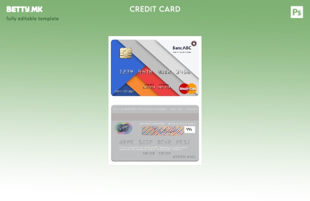 Модерен стил на шаблон за мастер картички на Танзанија BancABC