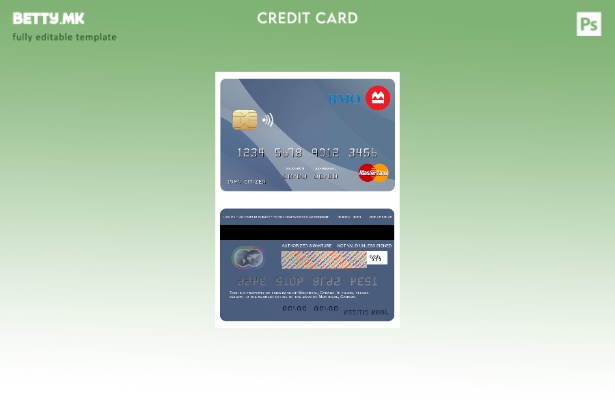 Модерен стил на шаблон за мастер картички на банка во Канада Монтреал