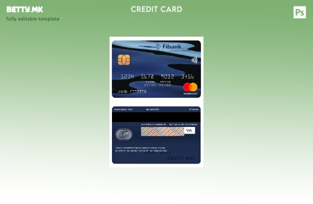 Модерен стил на шаблон за мастер картички на банка на Guinea Fibank