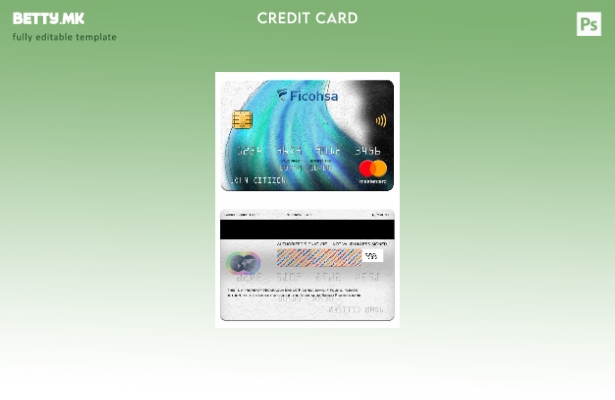 Модерен стил на шаблон за мастер картички на банката Никарагва Banco Ficohsa