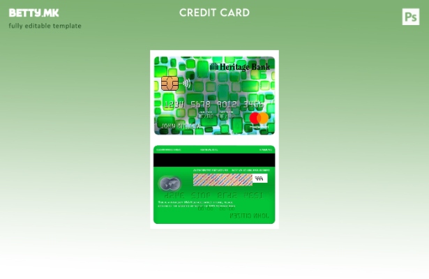 Модерен стил на шаблон за мастер картички на банката на САД Heritage