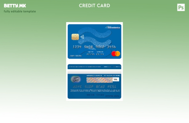Модерен стил на шаблон за мастер картички на банката Cabo Verde Banco Inter Atlâ