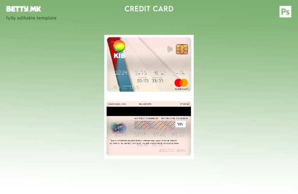 Модерен стил на шаблон за мастер картички на меѓународната банка Ирак Курдистан