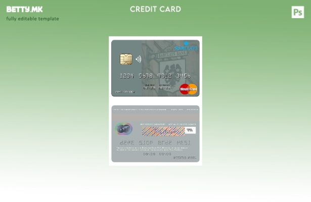 Модерен стил на шаблон за мастер картички на Monaco Barclays Bank PLC