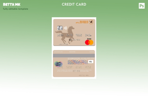 Модерен стил на шаблон за мастер картички Mali Banque Atlantique Mali