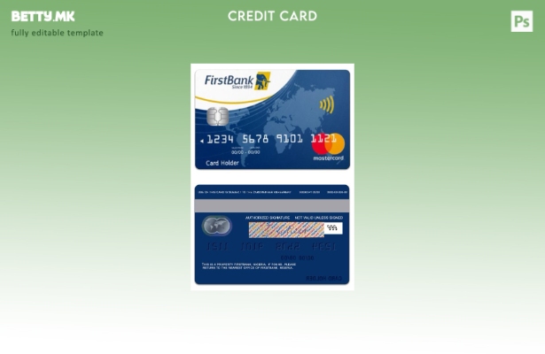 Модерен стил на шаблон за мастер картички Nigeria FirstBank