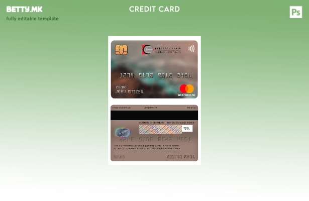 Модерен стил на шаблон за мастер картичка банка во Екваторијална Гвинеја CCEI