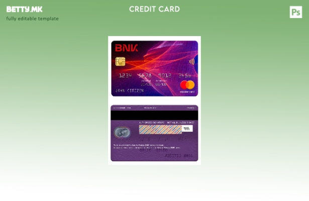 Модерен стил на шаблон за мастер картичка банка на Јужна Кореја BNK