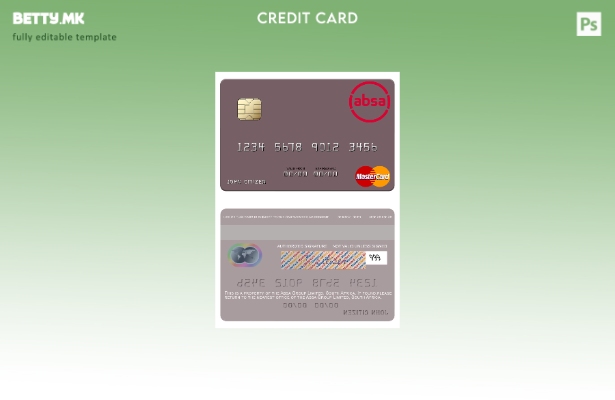 Модерен стил на шаблон за мастер картички Јужна Африка Absa Group Limited